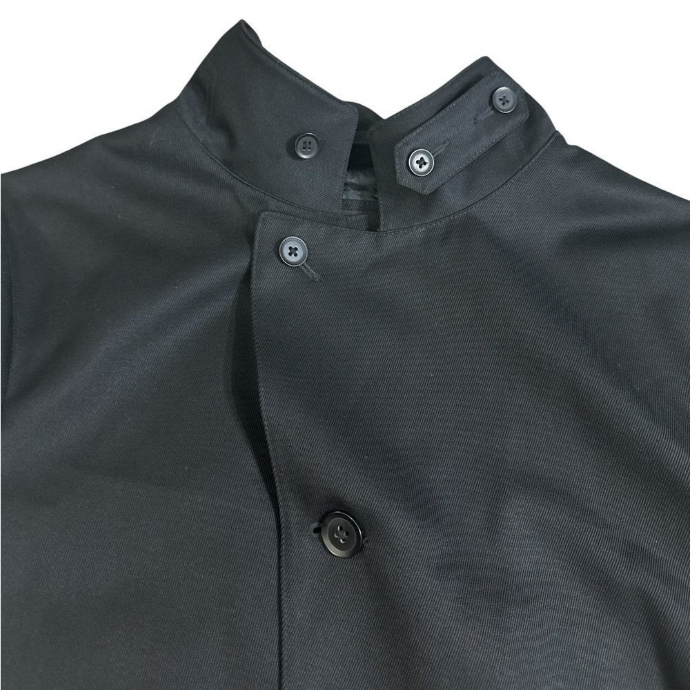 C322 J.Hilburn Custom Wool Driving Coat Black Men’s sz M Luxury Modern Overcoat - Picture 4 of 11